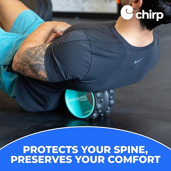 Chirp Wheel XR 3P Massage Roller Set - 10” Acupressure, 6” Knot-Kneading Thumb, 4” Neck & Headache Tension Relief, High Density Foam Massage Rollers for Back & Neck Pain, 500lbs Capacity, Mint