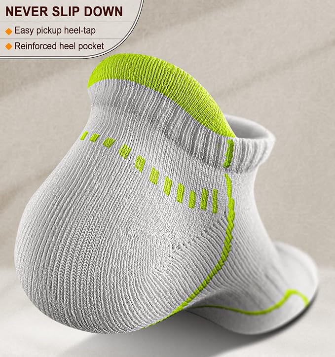 BULLIANT Men Running Socks,Active Ankle Socks No Show For Men With Cushioned Footbed Arch Support Breathable Wicking