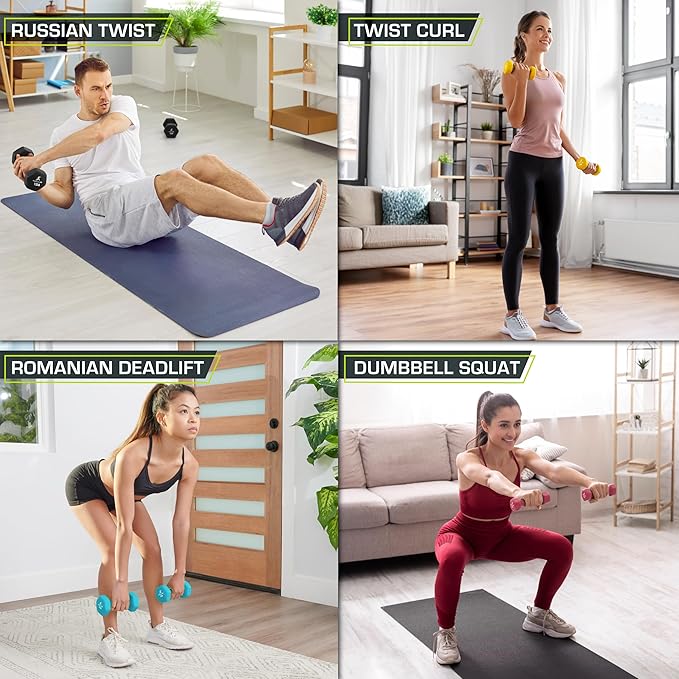 ProsourceFit Neoprene Dumbbell Coated for Non-Slip Grip