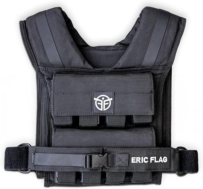 40 lb Weighted Vest for Men & Women - Adjustable 0-40 lb with 16 Iron Weight, Heavy-Duty for Calisthenics, Running and Walking - Compact 1000D Oxford - Weighted Vest with Removable Weights
