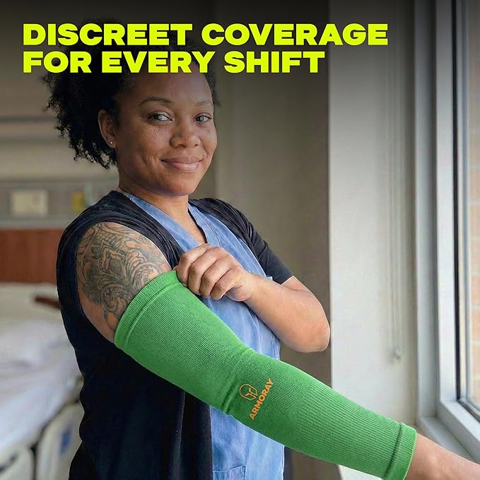 ARMORAY Arm Sleeves for Men and Women - UV Sun Protection Cooling Compression - Tattoo Cover Up Sleeve for Daily Wear & Work
