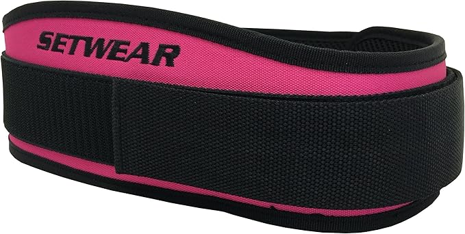 Fitness Belt for Weightlifting Powerlifting - SetWear Sport Back Belt- Olympic Lifting Squats Deadlift- Adjustable With Lumbar Wedge Back Support- Men & Women - Workout Gear
