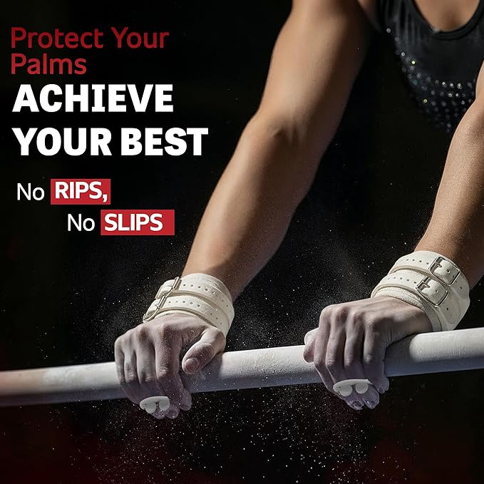 Reisport Uneven Bar Gymnastics Grips for Women - Premium Leather Hand Grips for Gymnastics Bars - Gymnastics Equipment & Accessories for Advanced Gymnasts