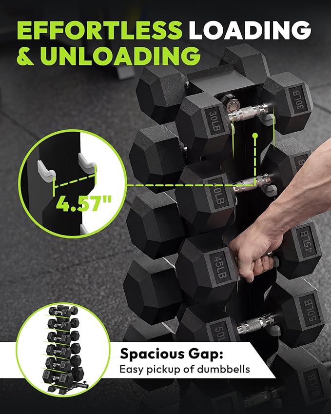 HANDBODE Dumbbell Rack A Frame Weight Rack Stand Dumbbell Weight Storage for Home Gym, Space-Saving Weight Stand for Home Gym