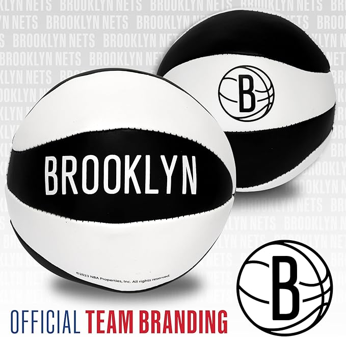 Franklin Sports NBA Toy Basketballs - 2 Pack of Kids Soft Mini Basketballs for Over The Door + Indoor Hoops - NBA Fan Shop