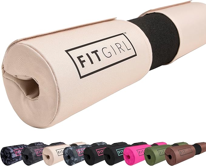 FITGIRL - Squat Pad and Hip Thrust Pad for Leg Day, Barbell Pad Stays in Place Secure, Thick Cushion for Comfortable Squats Lunges Glute Bridges, Olympic Bar and Smith Machine