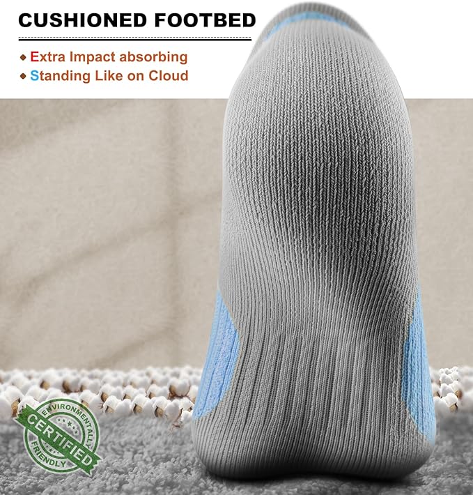 BULLIANT Men Running Socks,Active Ankle Socks No Show For Men With Cushioned Footbed Arch Support Breathable Wicking