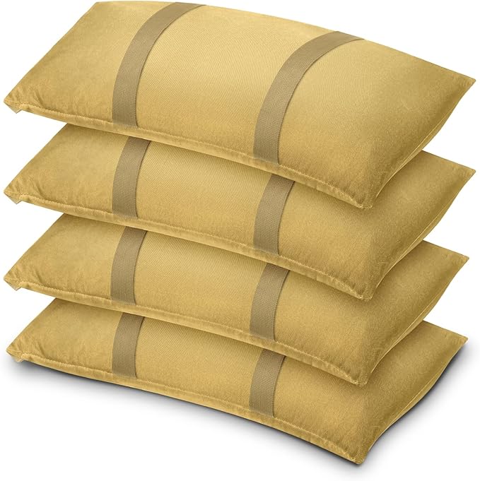200 LBS Sand Bags for Weight, Umbrella Base Weights Sandbags, 4 Packs Fillable Heavy Duty Weight Sandbag for Outdoor Furniture Garden Backyard Patio Umbrella Trampoline Poolside Accessories (Khaki)