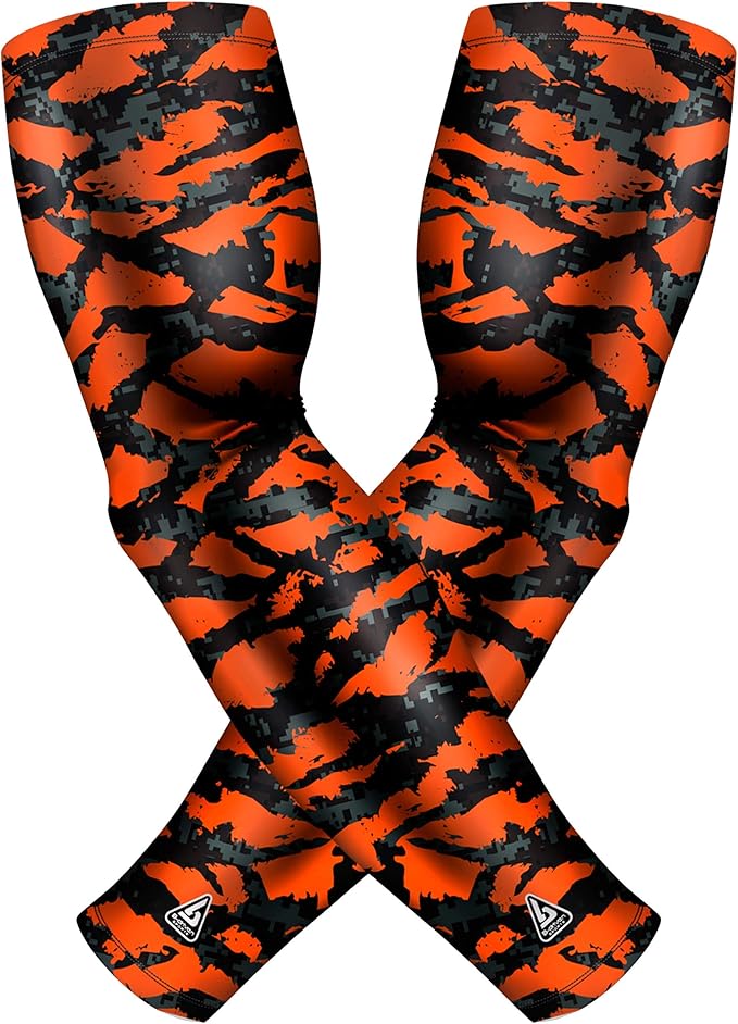 B-Driven Sports Pro Fit Compression Arm Sleeves for Men Women & Youth - Volleyball Golf Running Baseball Basketball - Pair