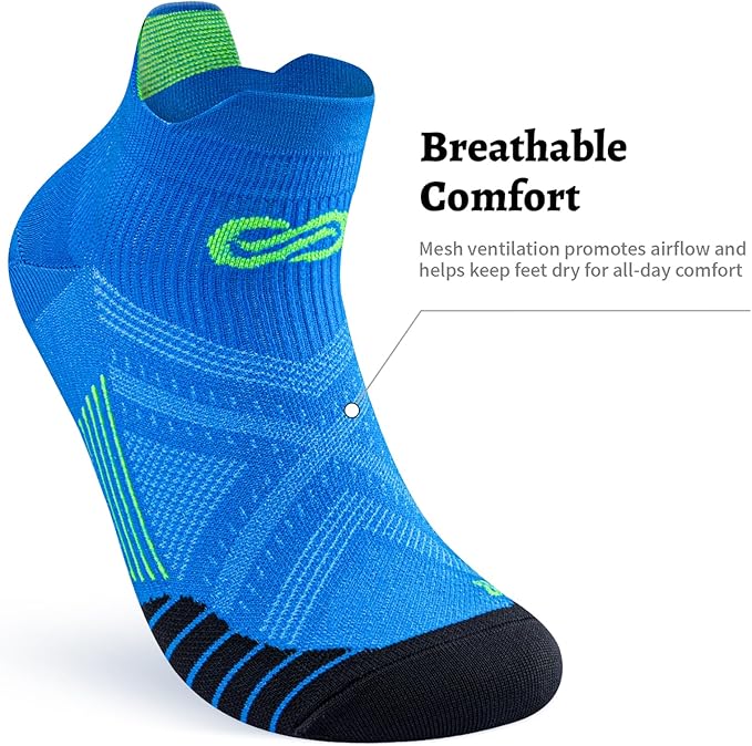 PAPLUS Compression Socks for Men & Women, 2/4/6 Pairs Ankle Running Socks with Arch Support, Ankle Support, Plantar Fasciitis