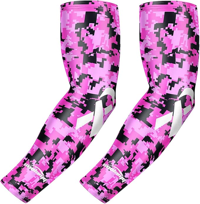 COOLOMG Basketball Compression Arm Sleeves for Baseball Football Volleyball Sports Youth Kids Adult