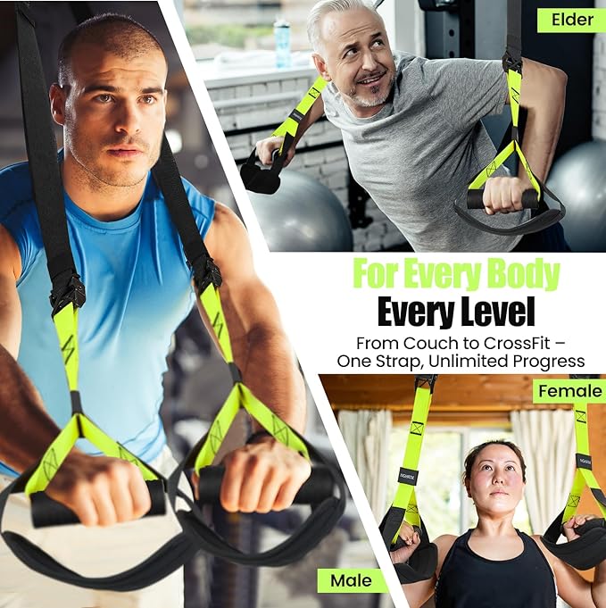 Home Resistance Training Kit with Straps & Bands – Adjustable Full-Body Workout System for Home Gym, Yoga, Pilates, Travel | Compact Design