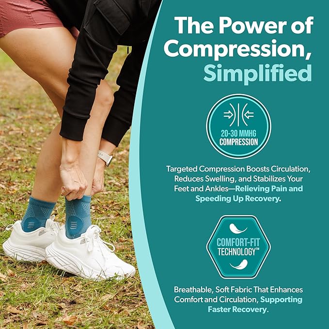 BraceAbility Neuropathy Socks (Pair) - Peripheral Neuritis Compression Diabetic Toeless Foot Sleeves for Nerve Damage Pain in Feet, Ankle Gout, Plantar Fasciitis Relief Brace for Men and Women (M - Black)