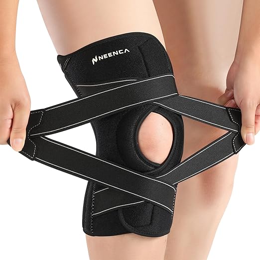 NEENCA Knee Brace for Women & Men, Compression Knee Support with X-Straps Design - ACL, MCL, PCL, Meniscus Tear & Arthritis Pain Relief - Stabilizing Joint with Side Stabilizers & Patella Gel Pads