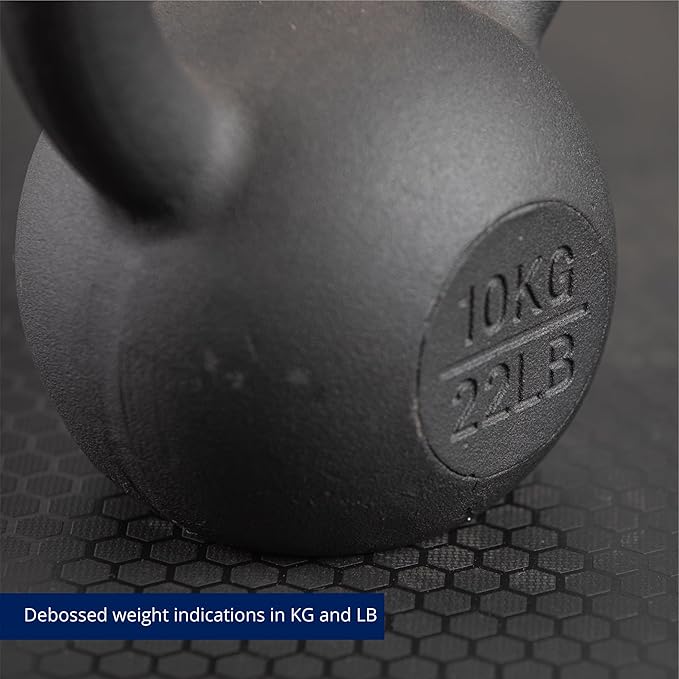 Titan Fitness Cast Iron Kettlebell, Single Piece Casting, KG and LB Markings, Full Body Workout