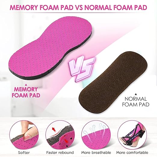 Plantar Fasciitis Night Splint: 2 Packs Upgraded Brace with Soft Memory Foam Pad | Ankle Brace for Plantar Fasciitis Relief Achilles Tendonitis Relief Foot Drop Heel Arch Pain Support for Women Pink
