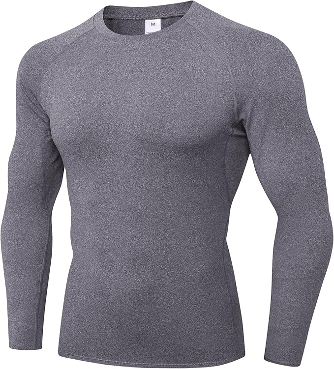 SPVISE 1 or 3 Pack Men's Compression Shirts Long Sleeve Workout Gym T-Shirt Running Top Cool Dry Sports Baselayer Undershirts