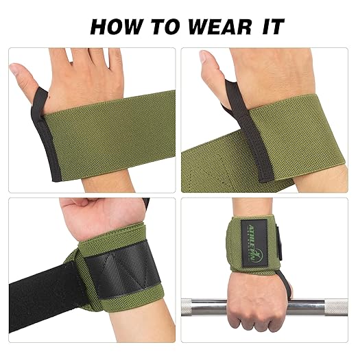 Wrist Wraps for Weightlifting - 18” Heavy Duty Wrist Support for Gym, Powerlifting, Bench Press & Cross Training - Adjustable with Thumb Loop, Durable for Men & Women, Includes Carry Pouch