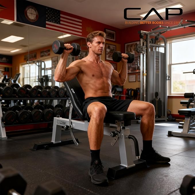 Cap Barbell Deluxe Utility Weight Bench Color Series