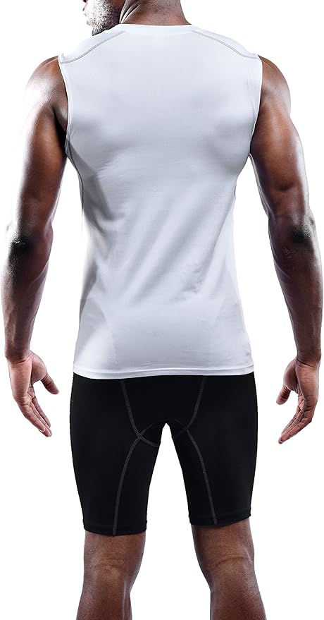 NELEUS Men's 3 Pack Athletic Compression Under Base Layer Sport Tank Top