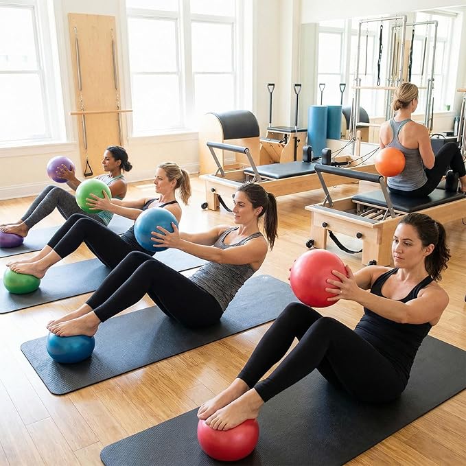Sotiff 20 Pcs Small Exercise Pilates Ball Bulk 9 Inch Mini Yoga Ball Anti Burst and Slip for Stability Fitness Physical Therapy Stretching & Core Workout at Home Gym Class