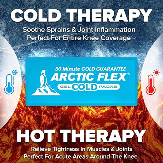 Vive Knee Ice Pack Wrap (2 Pack) - Cold/Hot Gel Compression Brace - Heat Support Strap for Arthritis Pain, Tendonitis, ACL, MCL Injury, Osteoarthritis, Women, Men, Meniscus Patella Surgery