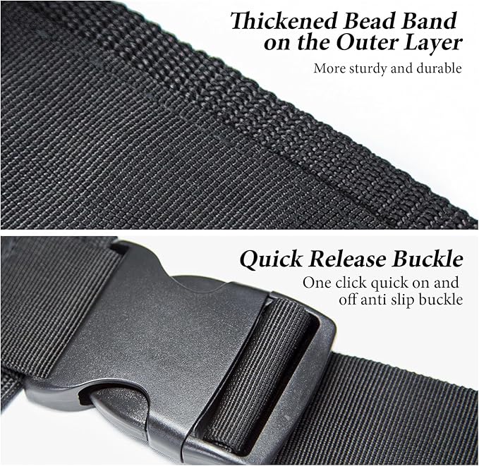 Gait Belt with Handles, Transfer Belt for Elderly, Patient Gait Belts, Transfer Belt Assist, Gait Belts for Seniors, Upgraded Using Rubber Handles (Blue)