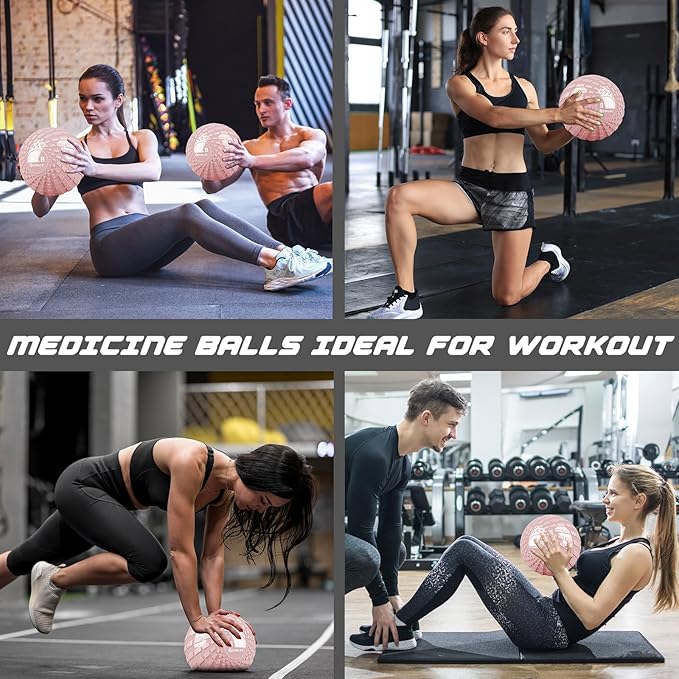 Slam Ball 8 lbs Medicine Ball Weighted Balls for Exercise and Workout, Strength, Cardio, Cross-Training and Core Workouts