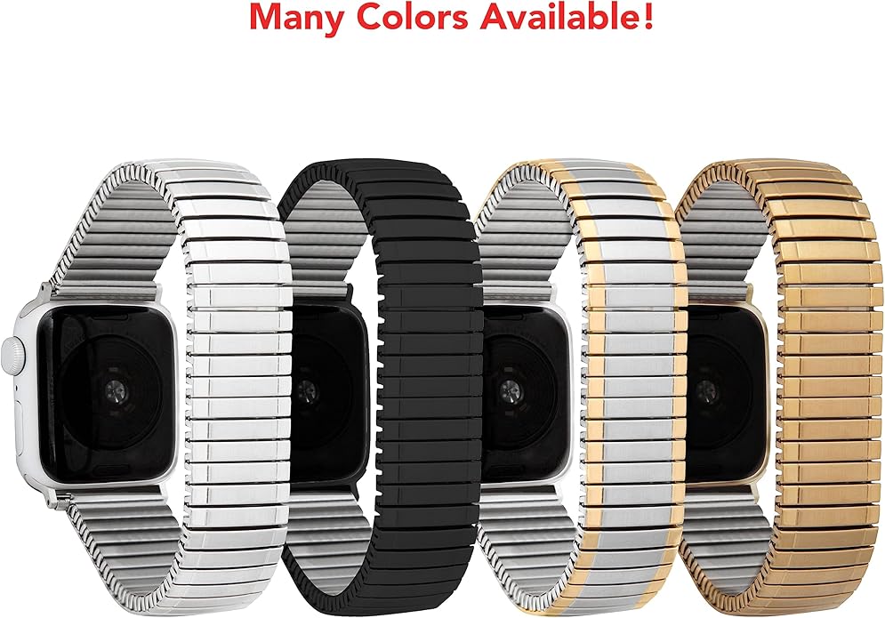Bandini Stainless Steel Expansion Band for Apple Watch Band 46mm 45mm 42mm 44mm 41mm 40mm 38mm 49mm & Ultra 3, 2 & 1 for Men, Extra Long Stretch Strap Apple Watch Series 11 10 9 8 7 6 5 4 SE & iWatch