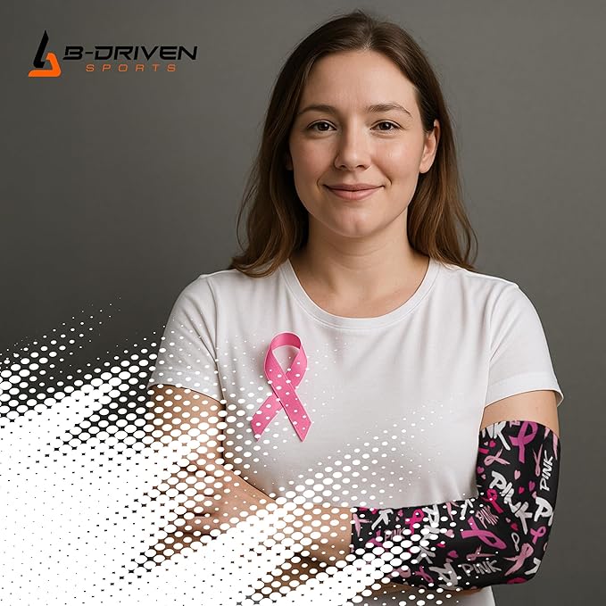 B-Driven Sports Sleeve Pro-Fit - Compression Arm Sleeve for Men & Women - Basketball & Volleyball Arm Sleeve - Single