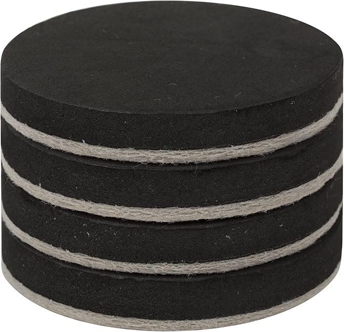 Duck Brand Felt Furniture Sliders for Hard Floors, 3.5 Inch Width, 12 Pack,Brown