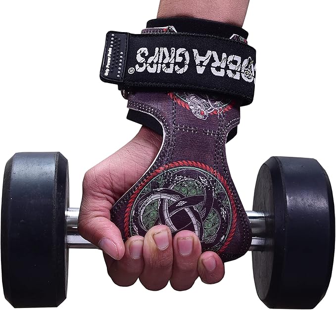 Cobra Grips Weight Lifting Gloves with Adjustable Neoprene Padded Wrist Wraps - Heavy Duty Alternative to Power Lifting Hooks for Deadlifts