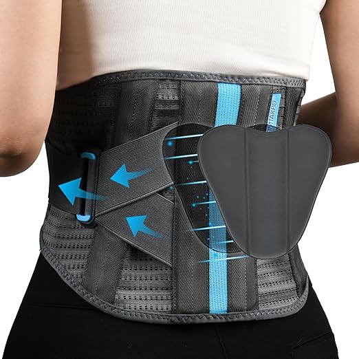 Back Brace For Lower Back Pain With Lumbar Pad, Back Support Brace For Men And Women With Dual Adjustable Straps, Back Brace For Lifting At Work For Herniated Disc, Sciatica, Scoliosis(3XL Fits 47"-55")