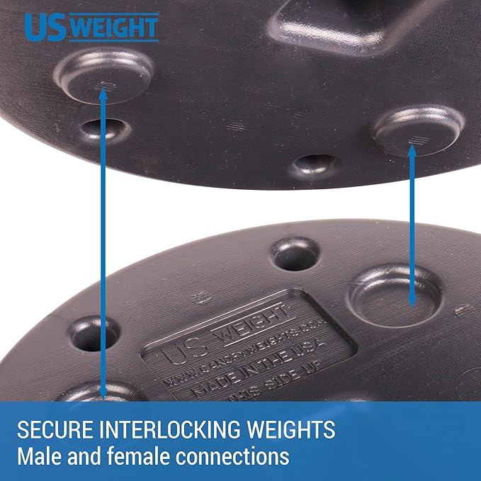 US Weight 30 Pound Canopy Weight Set of 4 with No-Pinch Design - Easy Installation and Removal to Secure Tents, Canopies, and Umbrellas at Outdoor Events