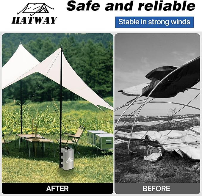 Hatway Canopy Water Weight Bag,88 LBS Water Tent Weights Set of 4 Leg Weights for Pop Up Canopy,Gazebo,Canopies,Tent-4 * 10L-Gray