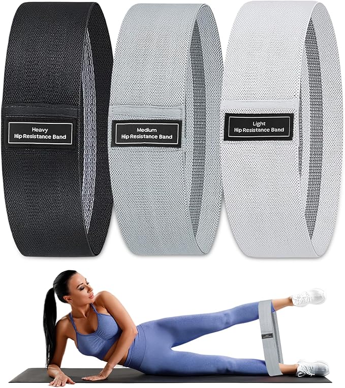 Resistance Bands, Fabric Workout Bands for Women & Men, Cloth Booty Resistance Loop Bands, Thick Squat Bands for Home Fitness, Gym, Yoga, Pilates for Butt Legs Thigh Hip Glute
