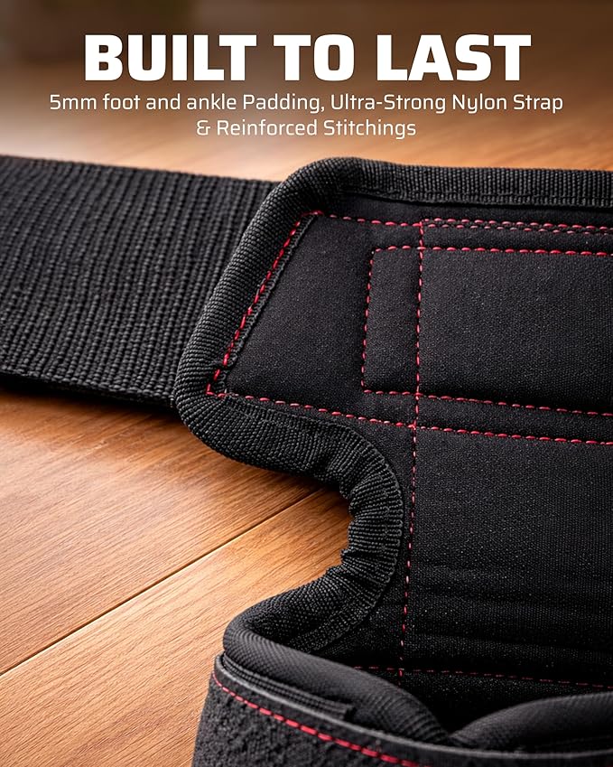THEFITGUY Quad Stretcher - Quad Stretch Strap with Secure Ankle Support | 4-Loop Quad & Hip Flexor Stretch Band for Physical Therapy, Mobility, Post-Workout Recovery | Non-Elastic Leg Stretching Strap