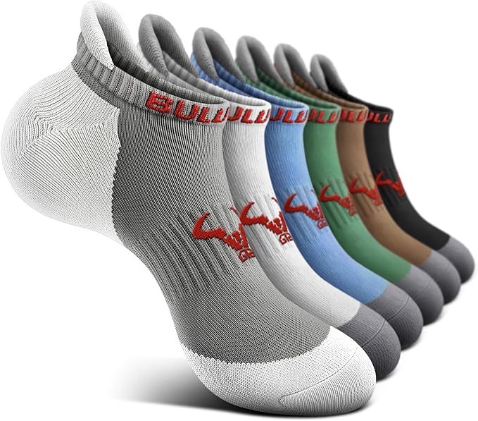 BULLIANT Men Running Socks,Active Ankle Socks No Show For Men With Cushioned Footbed Arch Support Breathable Wicking