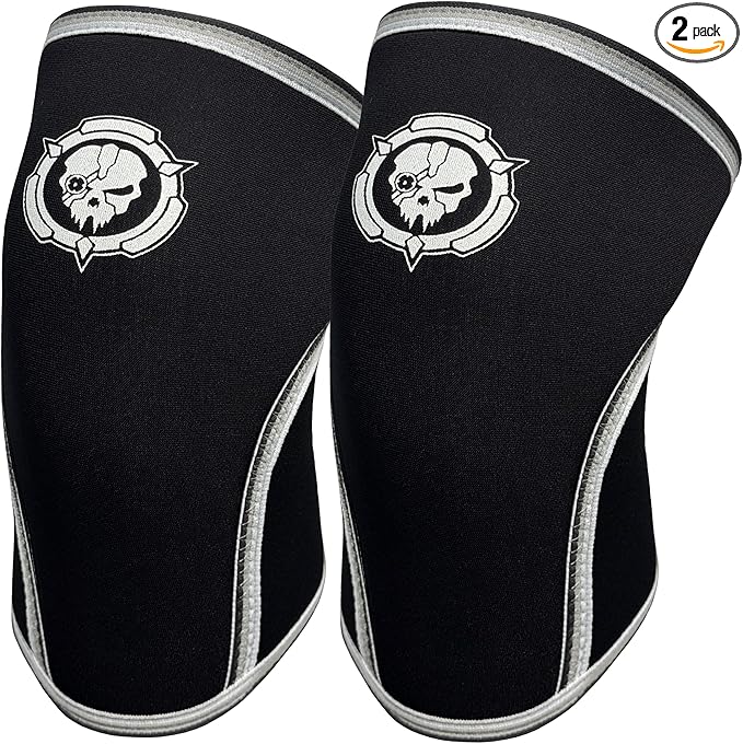 Knee Sleeves (1 Pair), 7mm Compression Knee Braces for Squats,Weightlifting,Powerlifting,Cross Training for Men & Women (Medium)