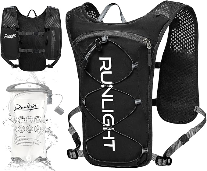 Running Vest for Women Men Lightweight Hydration Backpack Pack with 1.5L Water Bladder Bag Hydro Daypack for Hiking,Trail,Skiing,Camping,Cycling,Race,Marathon
