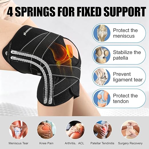 NEENCA Knee Brace for Women & Men, Compression Knee Support with X-Straps Design - ACL, MCL, PCL, Meniscus Tear & Arthritis Pain Relief - Stabilizing Joint with Side Stabilizers & Patella Gel Pads