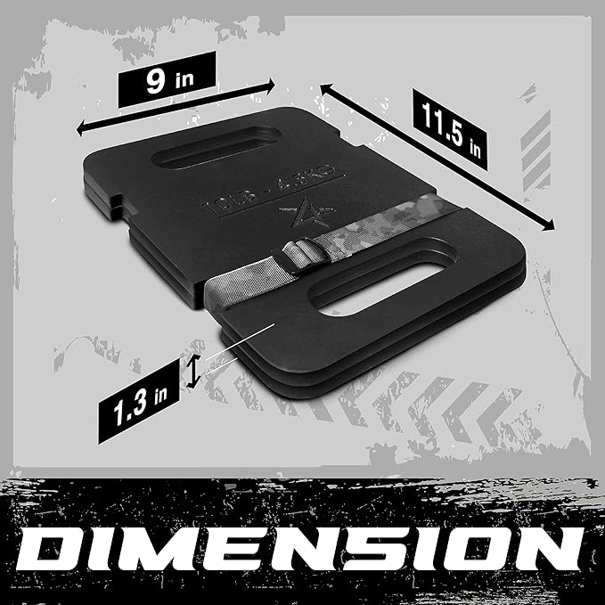 Yes4All Attachable Rucking Weight for Backpack, Cast Iron Training Weight Plate with Quick-Attach Strap Slots, Ergonomic Rounded Handle for Weighted Walking, Hiking, Rucking