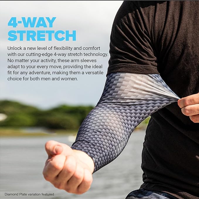 S A Compression Arm Sleeve UV 30+ Sun Protection, Moisture Wicking, 4-Way Stretch