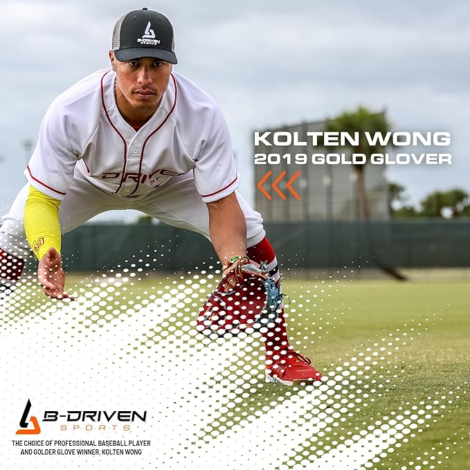 B-Driven Sports Pro-Fit Compression Arm Sleeve for Men, Women & Youth, Volleyball Baseball Basketball Weightlifting - Single