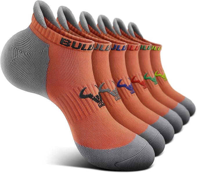 BULLIANT Men Running Socks,Active Ankle Socks No Show For Men With Cushioned Footbed Arch Support Breathable Wicking
