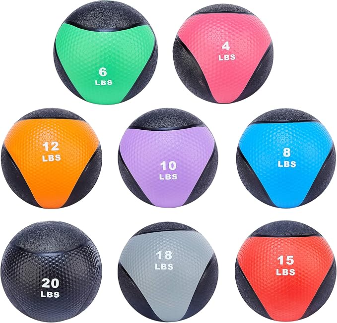 Fitvids Slam Medicine Wall Balls Workout Exercise Fitness Weighted Balls for Cross Training, Strength and Conditioning Exercises, Cardio and Core Workouts
