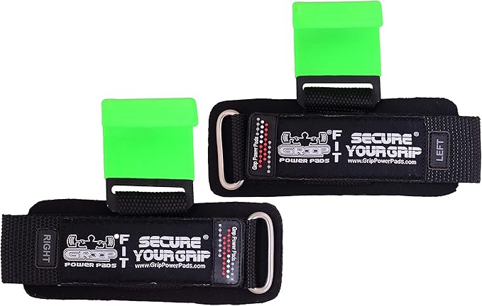 Weight Lifting Rod Hooks Heavy Duty Wrist Wraps Power Weight Lifting Training Gym Grips Straps Set of 2