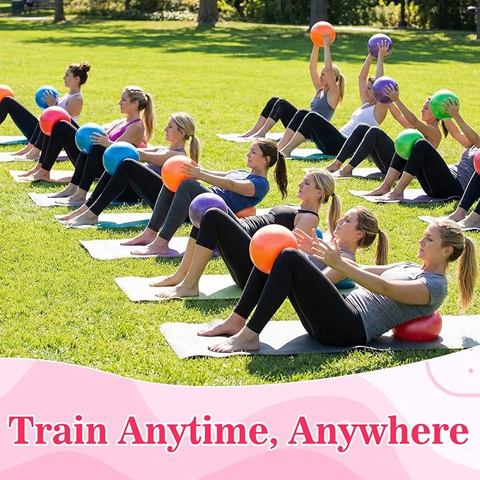 Sotiff 20 Pcs Small Exercise Pilates Ball Bulk 9 Inch Mini Yoga Ball Anti Burst and Slip for Stability Fitness Physical Therapy Stretching & Core Workout at Home Gym Class