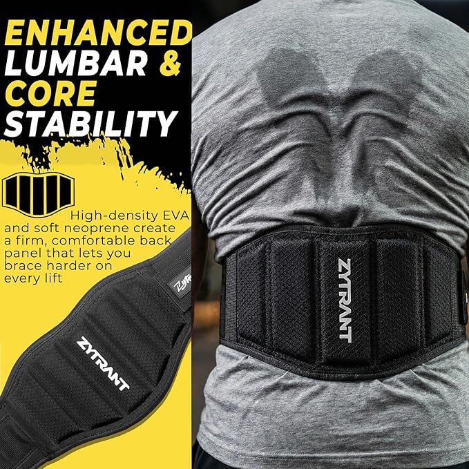 Weight Lifting Belt, 7.5 Inch Auto-Lock Back Support for Powerlifting, Cross Training, Fitness, Workout