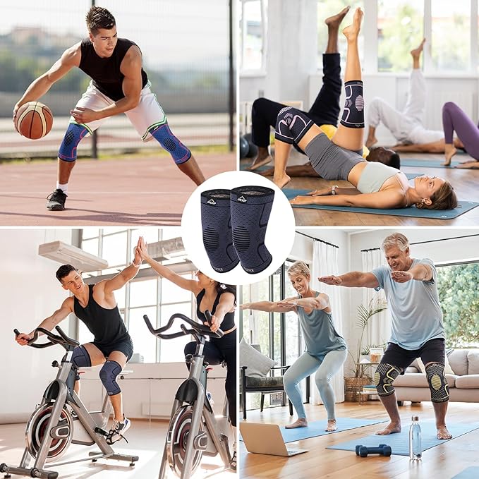 APEXUP Compression Knee Brace for Women, Copper Compression Sleeve for Knee Support, Arthritis Pain Relief, Meniscus Tear, ACL, Running